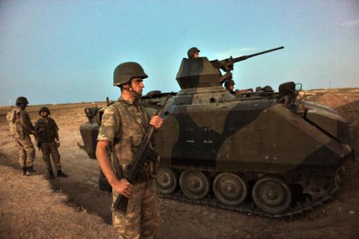 Türkische Soldaten an der Grenze zu Syrien