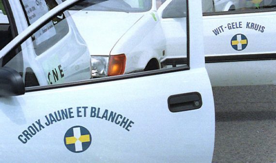 Gelb-weißes Kreuz: Symbol des häuslichen Hilfs- und Pflegediensts