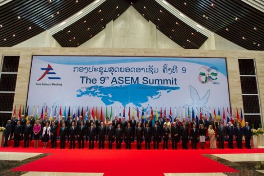 Teilnehmer des Asien-Europa-Gipfels in Ventiane