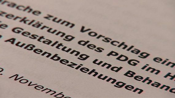 Außenbeziehungen: PDG verabschiedet Grundsatzerklärung