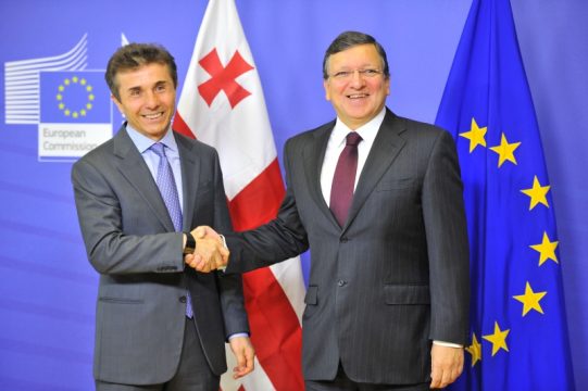Bidzina Iwanischwili und Jose Manuel Barroso
