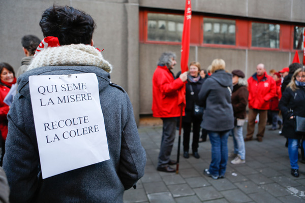 Streik der SNCB-Mitarbeiter (Brüssel-Midi)