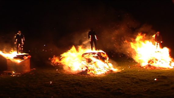 Protestaktion der Milchbauern in Herve