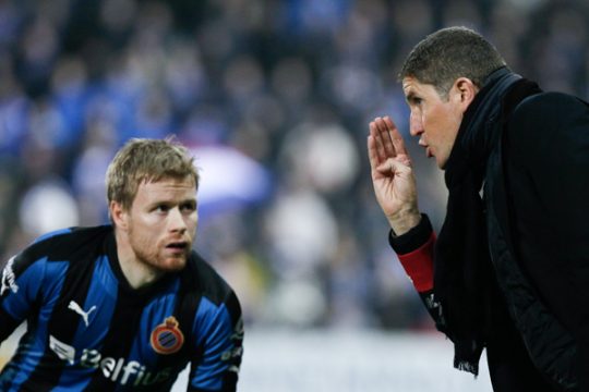 Tom Hogli mit dem neuen Brügge-Trainer Carlos Garrido