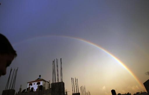 Ein Regenbogen über Gaza-Stadt