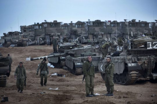 Knotenpunkt der Israelischen Armee in der Nähe der Grenze