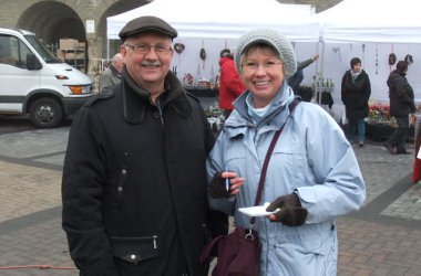 Katharinenmarkt 2012: Marktordner Erwin Hannen und Mitorganisatorin Marie-Anita Link