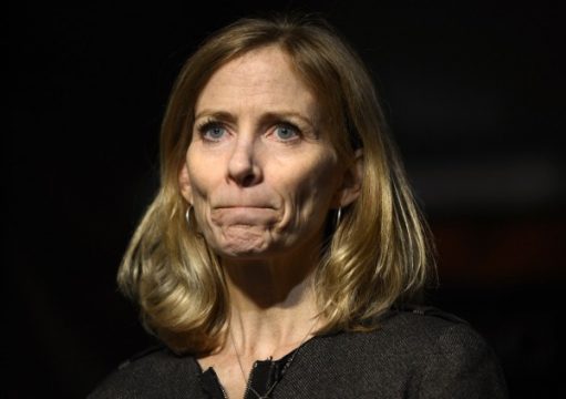 Veranstaltungschefin Mary Wittenberg bei der Absage des New Yorker Marathons