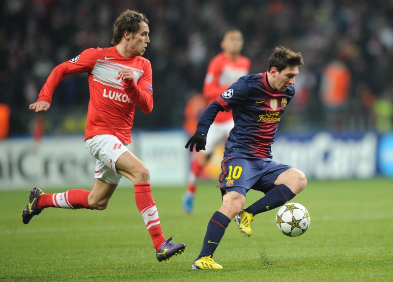 Lionel Messi (r.) im Einsatz