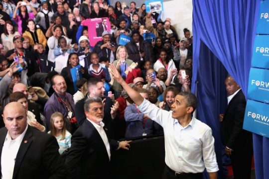 Barack Obama verabschiedet sich von seinen Anhängern in Lima, Ohio