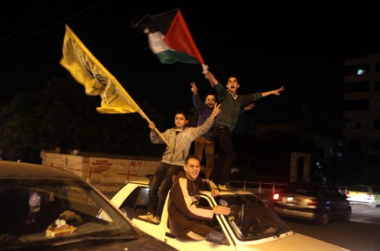 Jubel: Palästineser gelten bei der UNO als Staat