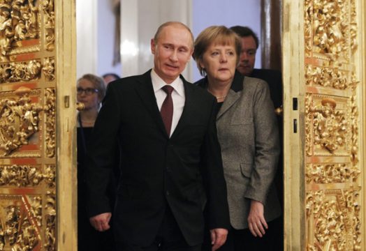 Putin und Merkel in Moskau
