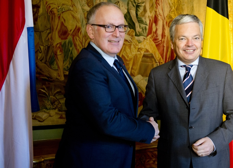 Außenministertreffen: Frans Timmermans und Didier Reynders
