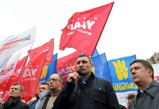 Vitali Klitschko protestiert