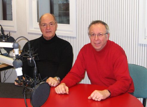 Mundart-Moderatoren Alfred Lux und Raymond Schwall