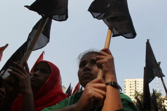 Protest in Bangladesch gegen Betreiber von Textilfabriken