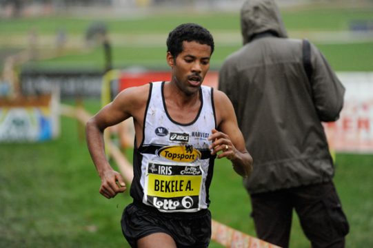 Atelaw Yeshetela Bekele beim Crosslauf im Park von Laeken (23.12.)