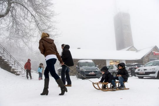 Vor allem Familien mit Kindern zog es am Wochenende ins Hohe Venn