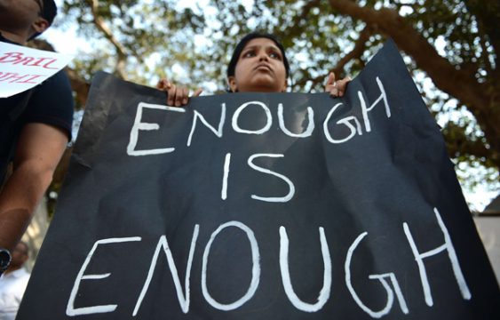 Genug ist genug: Demonstration in Mumbai