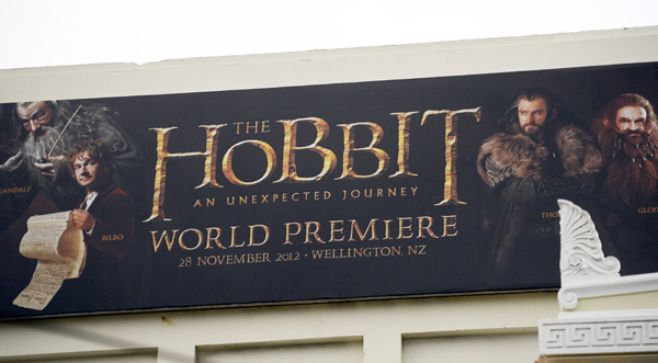 Der Hobbit: Plakat bei der Weltpremiere in Neuseeland