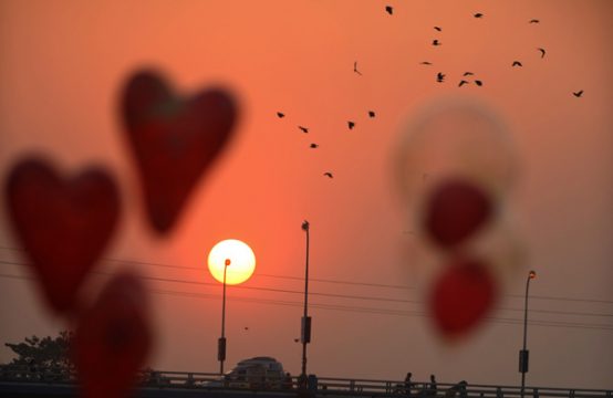 Luftballons in Siliguri, Indien