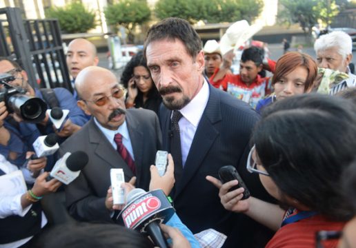 John McAfee in Guatemala-Stadt (4. Dezember)
