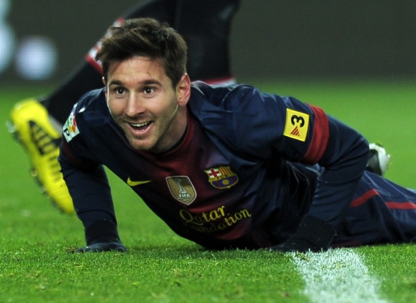 Barcelonas zweifacher Torschütze Lionel Messi