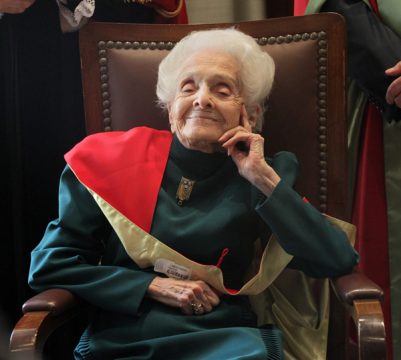 Rita Levi Montalcini im Februar 2011 in Rom
