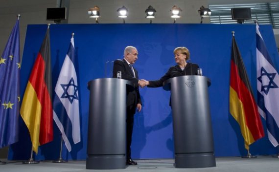 Benjamin Netanjahu und Angela Merkel in Berlin