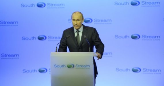 Wladimir Putin beim Startschuss zu South Stream