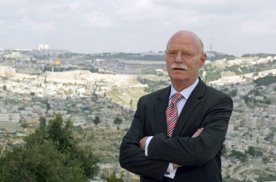 Peter Struck in Jerusalem (14. Februar 2007)