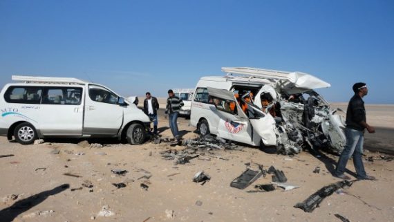 Die in Ägypten kollidierten Busse
