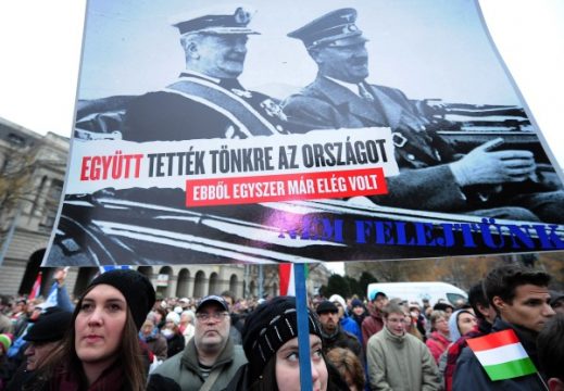 Streik gegen Antisemitismus in Budapest