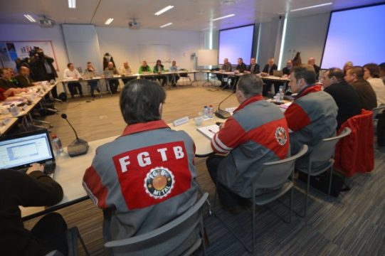 Außerordentliche Betriebsratssitzung von ArcelorMittal in Flémalle