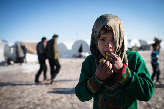 Syrische Flüchtlinge im Camp Azaz an der türkischen Grenze