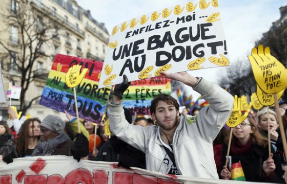 Großdemonstration für Homo-Ehe in Paris