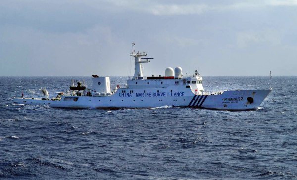 Chinesisches Marineschiff in den Gewässern vor der umstrittenen Inselgruppe