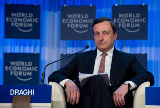EZB-Präsident Mario Draghi in Davos