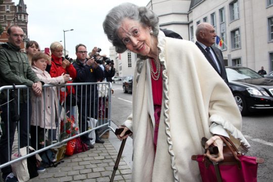 Königin Fabiola am 20. Juli 2012 vor dem Besuch des Konzerts zum Nationalfeiertag