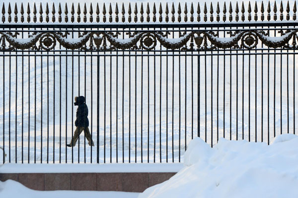 Im Gorky-Park in Moskau (21. Januar)