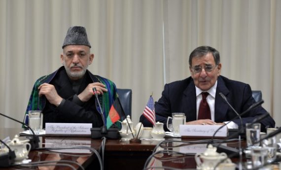 Hamid Karsai und Leon Panetta