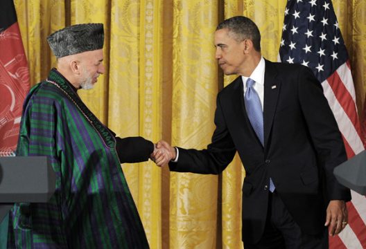 Afghanistans Präsident Hamid Karsai bei US-Präsident Barack Obama in Washington