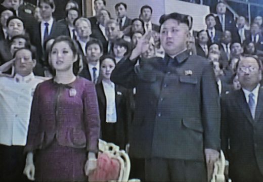 Kim Jong Un und Gattin Ri Sol Ju bei der Neujahrsfeier in Pjöngjang