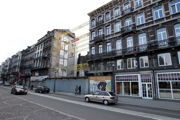 Rue Léopold, ein Jahr nach der Explosion (Januar 2011)