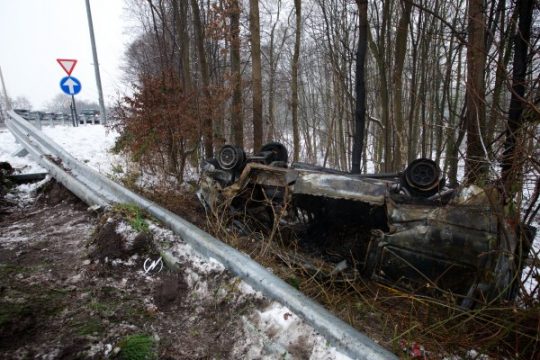 Der Unfallwagen in Loppem