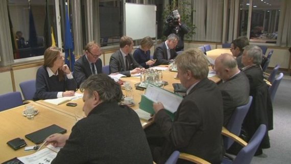 Treffen zwischen Paul Magnette und den Gewerkschaftsvertretern der Bahn