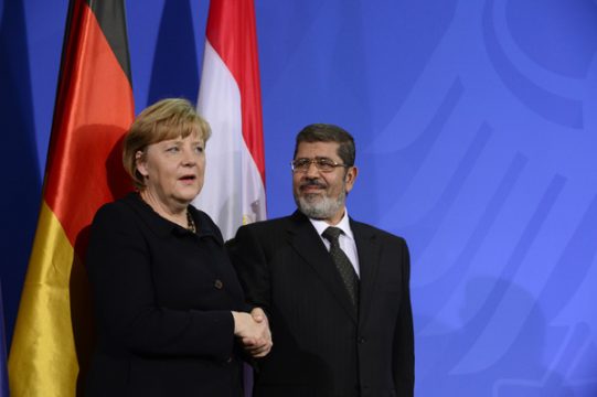 Angela Merkel mit Mohammed Mursi in Berlin