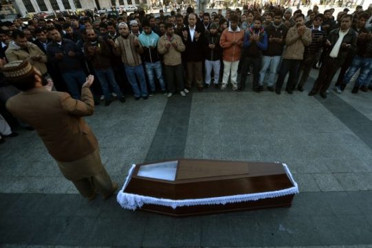 Pakistanische Migranten demonstrieren in Athen