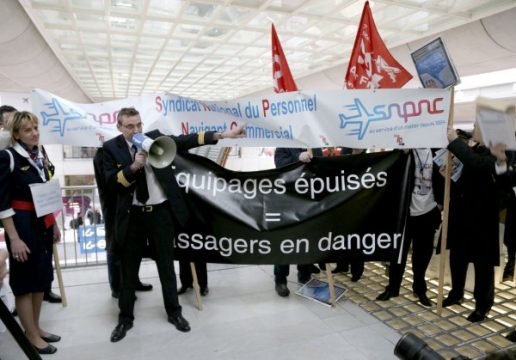 Streik der Piloten des Flughafens Roissy Charles-de-Gaulle bei Paris