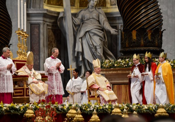 Die Heiligen drei Könige (Kinder) bei Papst Benedikt XVI.